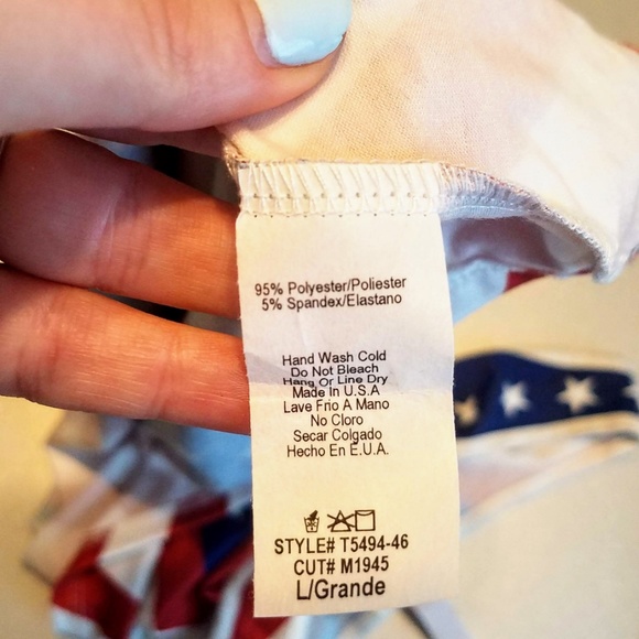 American Flag Racer-Back Tank Top Shirt sz L - Picture 7 of 7